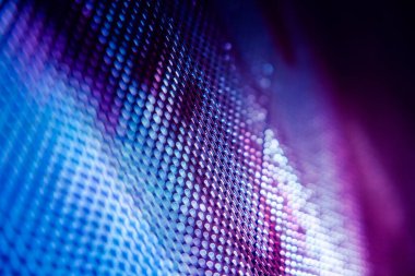 Yakın plan LED bulanık ekran. LED yumuşak odak arkaplanı. Tasarım için soyut arkaplan ideali.