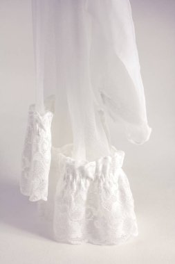 Beyaz arka plan, File elastik bant, Gelin beyaz çorap