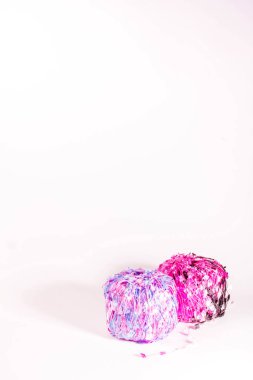 pembe mavi iplik örme için