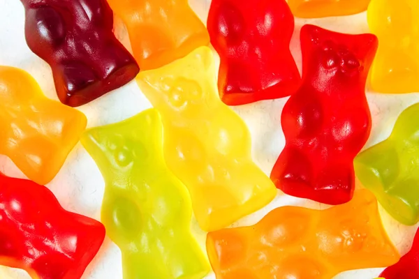 Jelly Bear Postava Želé Bílém Pozadí — Stock fotografie