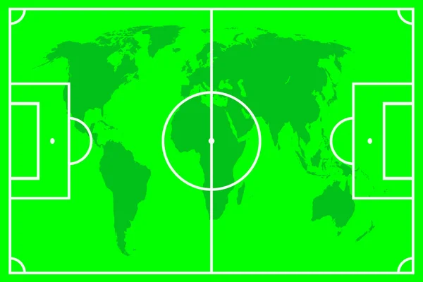 Mapa świata sportu piłki nożnej — Wektor stockowy