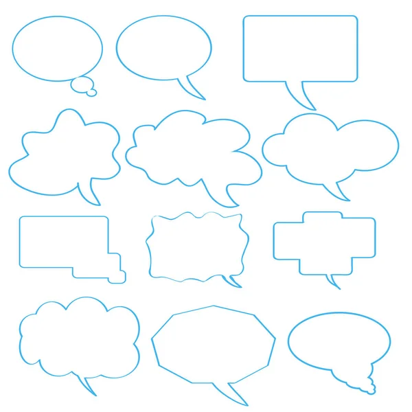 Raccolta Conversazione Cloud — Vettoriale Stock