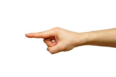 İzole edilmiş beyaz arkaplanda el işaretleri