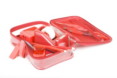 Kırmızı kalem Kılıfı kırmızı okul seti ile