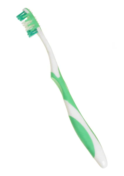 White and Green Toothbrush — Stock Photo, Image