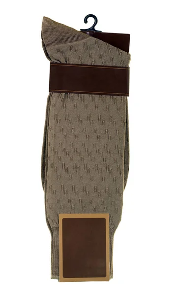 Hombre Calcetines con etiqueta marrón —  Fotos de Stock