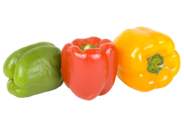 Tiga warna-warni paprika — Stok Foto