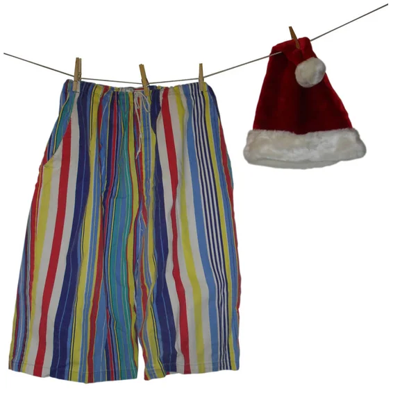 Corda de roupas de Santa — Fotografia de Stock