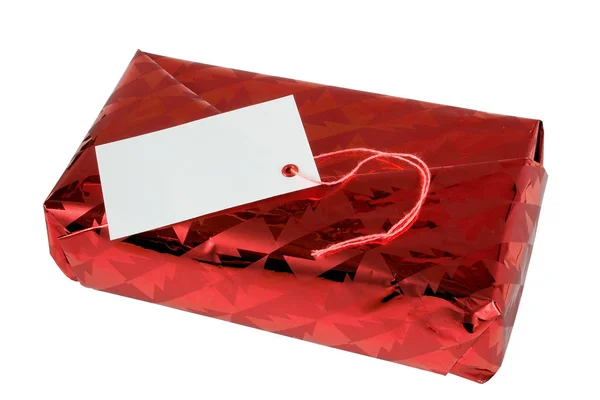 Emballage cadeau rouge — Photo