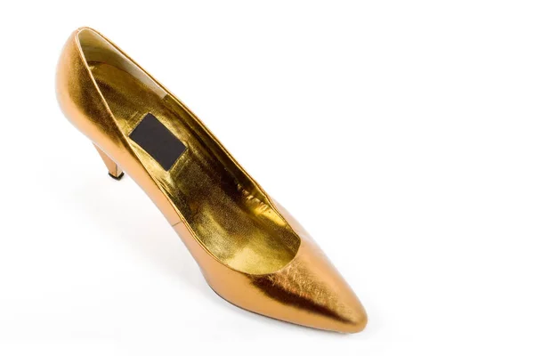 Gold dziewczyny buty — Zdjęcie stockowe
