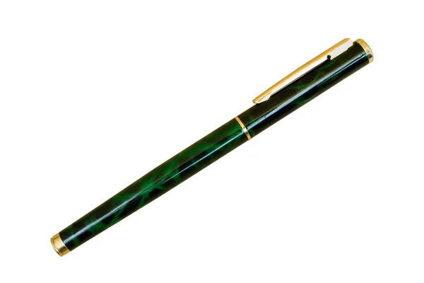 Grön skola penna — Stockfoto