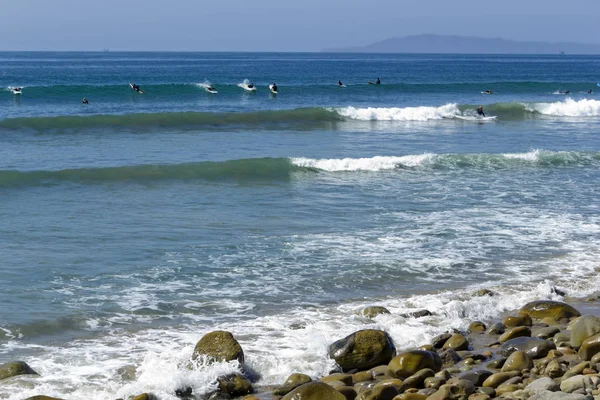 Lucky Surfer Waves — Stock Photo, Image