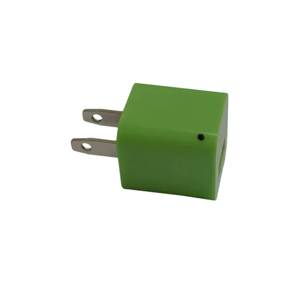 Adaptador de corriente verde —  Fotos de Stock