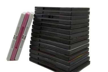 DVD durumlarda yığın