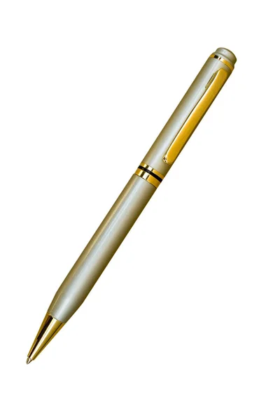 Penna in argento e oro — Foto Stock