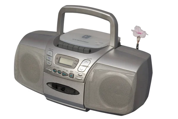 Blommande musik Boombox — Stockfoto