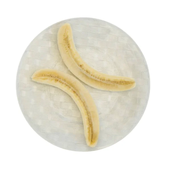 Bananensplit, isoliert — Stockfoto