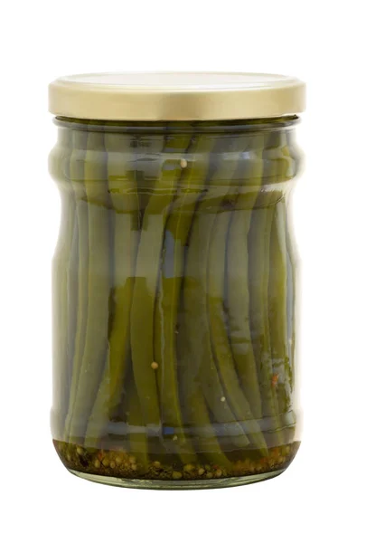 Pea Pods in a Jar — Stock Photo, Image