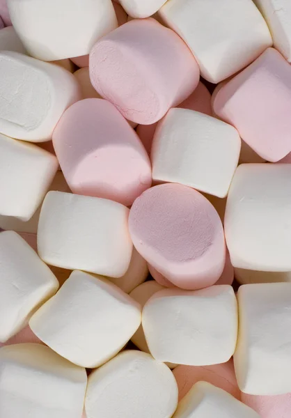 Rosa och vita marshmallows bakgrund — Stockfoto