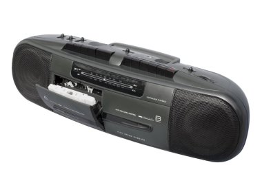Çift çalar siyah Boom Box