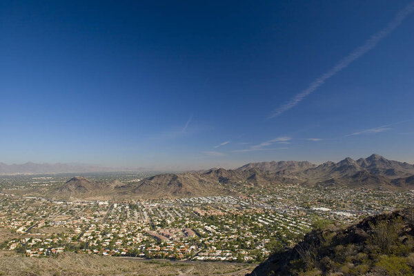 City of Scottsdale in Arizona as seen from North Mountain