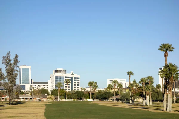 Phoenix Downtown as seen from Encanto Park, AZ — Stock Photo, Image