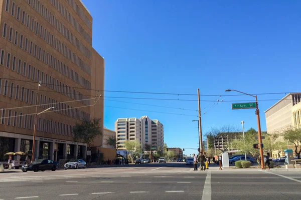 1st Ave och Jefferson St, Phoenix, Az — Stockfoto