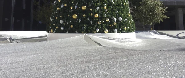 Weißer "" Schnee "" im sonnigen Phönix Innenstadt, az — Stockfoto