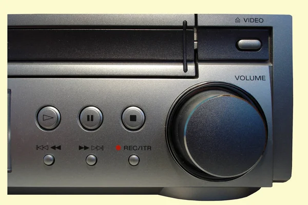Control Panel Του Δέκτη Dvd Vcr — Φωτογραφία Αρχείου
