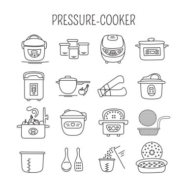 Pressure cookers set clipart