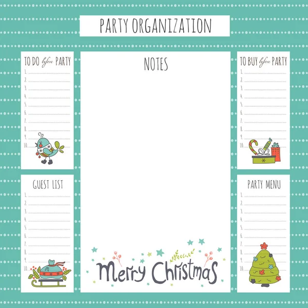 Organisation de fêtes de Noël — Image vectorielle