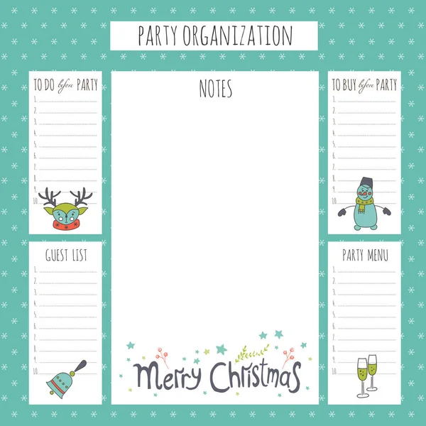 Organisation de fêtes de Noël — Image vectorielle