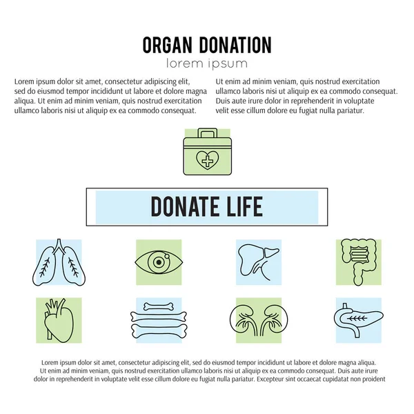 stock vector Organ Donation template