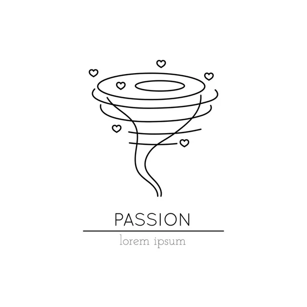 Icône de ligne de passion — Image vectorielle