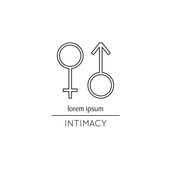 Ikona čáry intimity — Stockový vektor