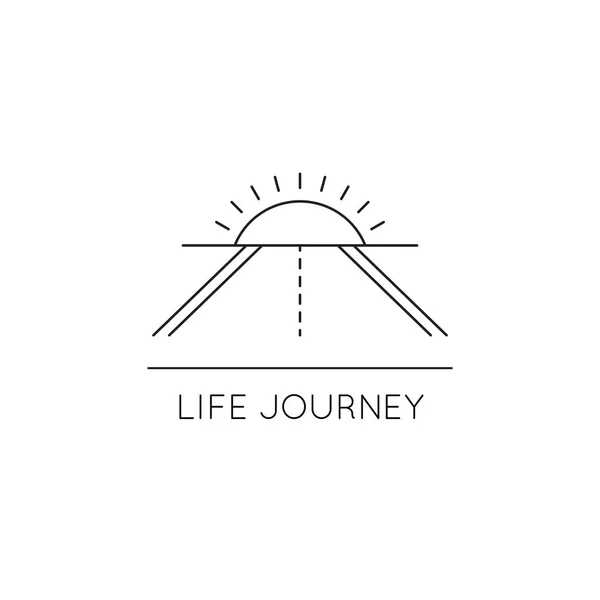 Hayat yolculuğu satırı simgesi — Stok Vektör