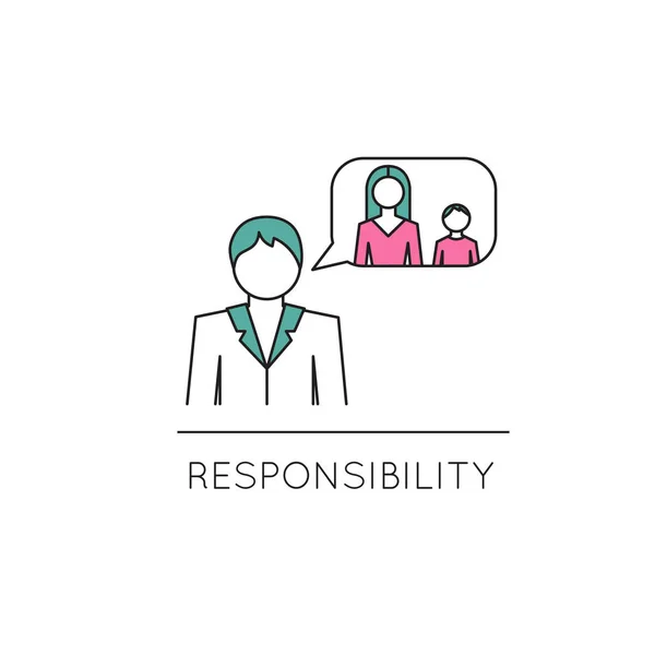 ReSPONSIBILITY Line icon — стоковый вектор