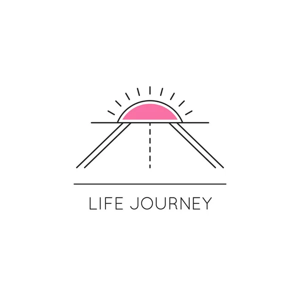 Hayat yolculuğu satırı simgesi — Stok Vektör