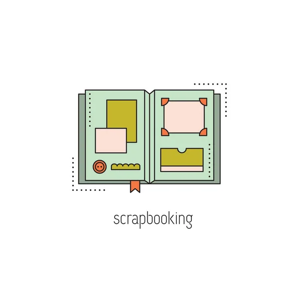 Scrapbooking ikon — Stock vektor