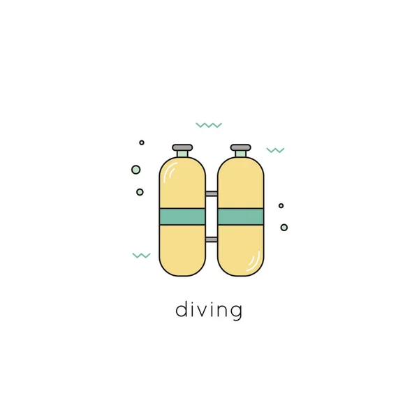 Dykning ikon — Stock vektor