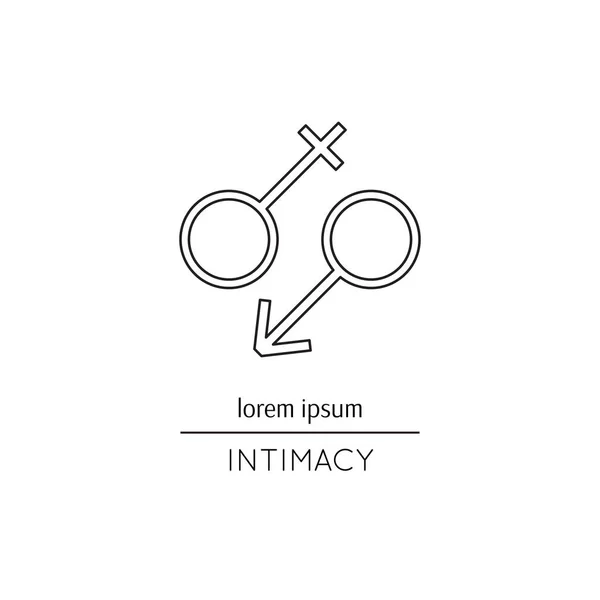 Ikona čáry intimity — Stockový vektor