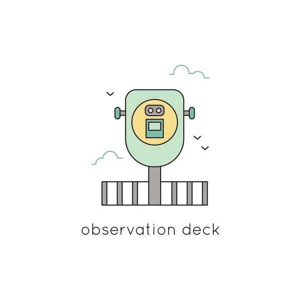 Observation däck ikon — Stock vektor