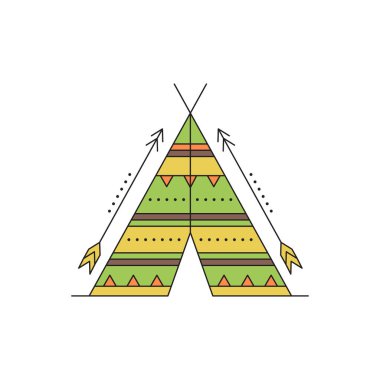 Kızılderili çadırı satırı simgesi