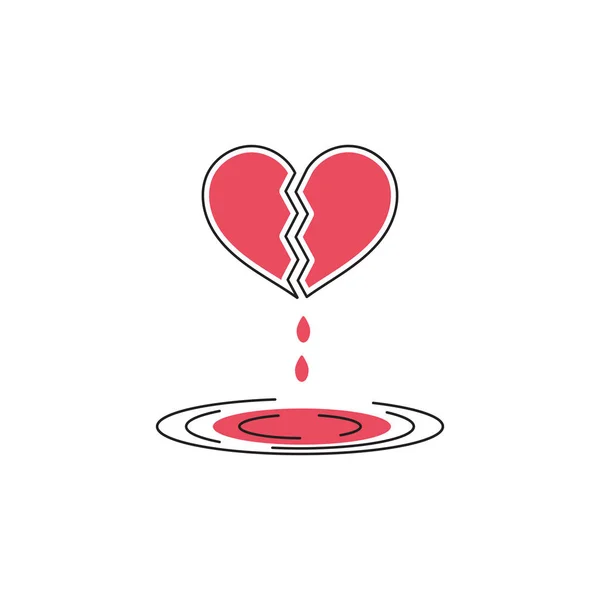 Kırık kalp satırı simgesi