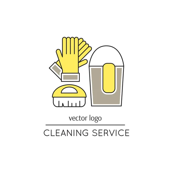 Cleaning service line icon — Stock Vector