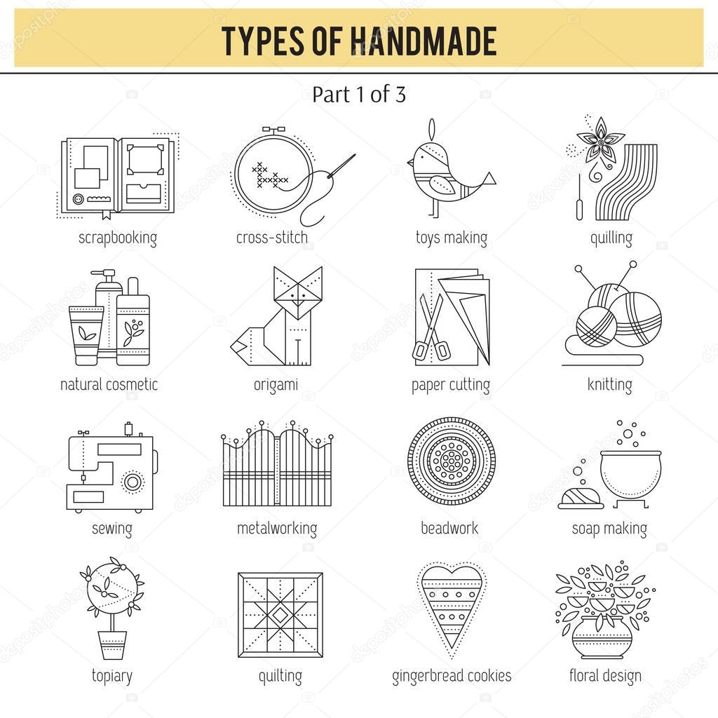 Types of handmade set