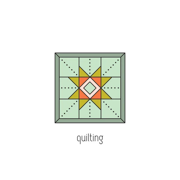 Quiltning ikon — Stock vektor