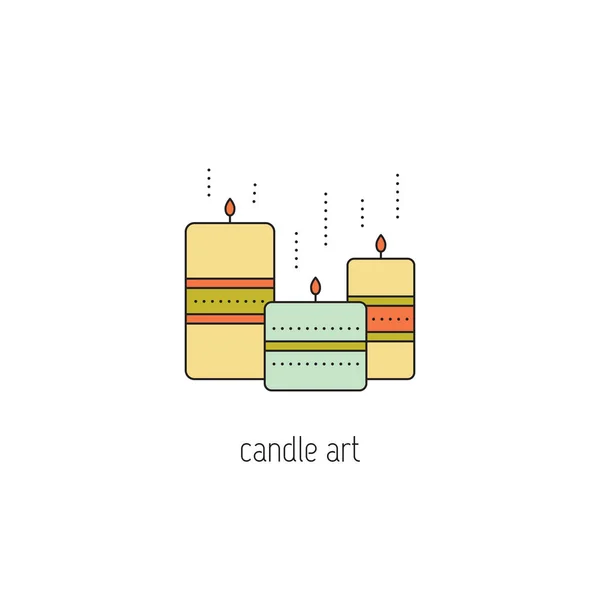 Иконка линии свечи — стоковый вектор