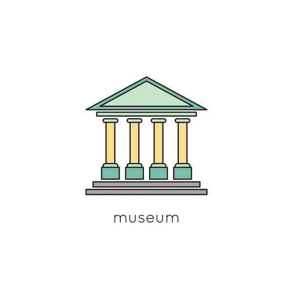 Ikona čáry muzeum — Stockový vektor
