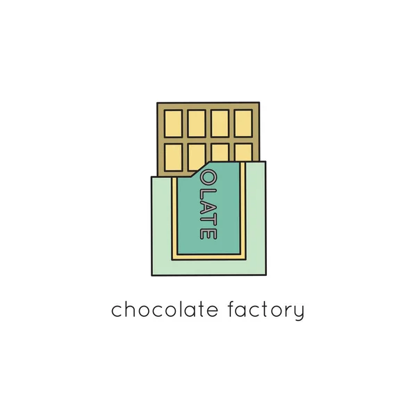 Línea de chocolate icono — Vector de stock